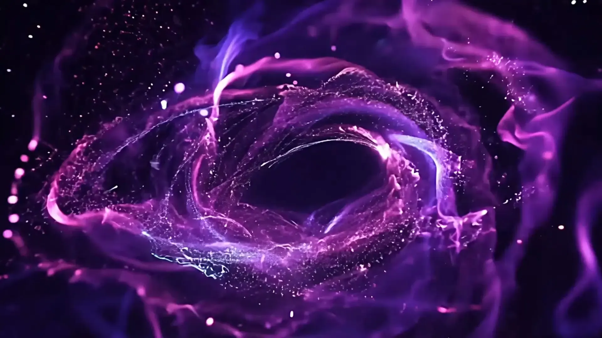 Galactic Swirl Particle Overlay for Futuristic Title Animations